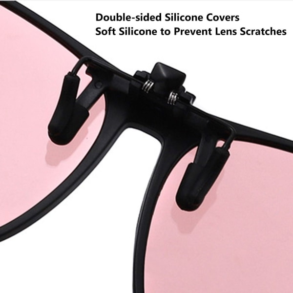 Polariserad Clip On Solglasögon Herr Bilförare Goggle ROSA ROSA Pink