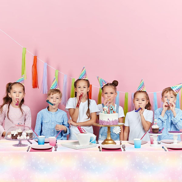 3 kpl Pastelli Rainbow Pöytäliina Rainbow Theme pöytäliinat