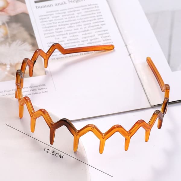 Zigzag Hårband Tänder Hårband BRUNT Brown