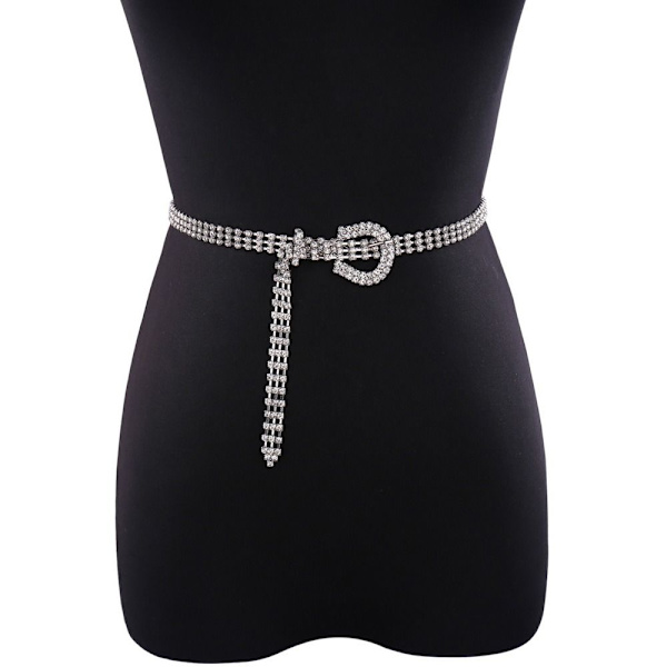 Rhinestone bälte metallspänne midjeband 02 02 02