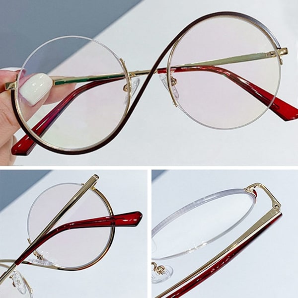 Anti-Blue Light Glasses Pyöreät silmälasit GOLD Gold