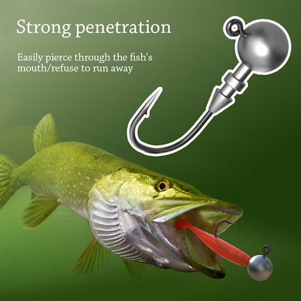 25st Sharp Fishing Jig Krokar Fiske Jig Head Krok 2G 2g