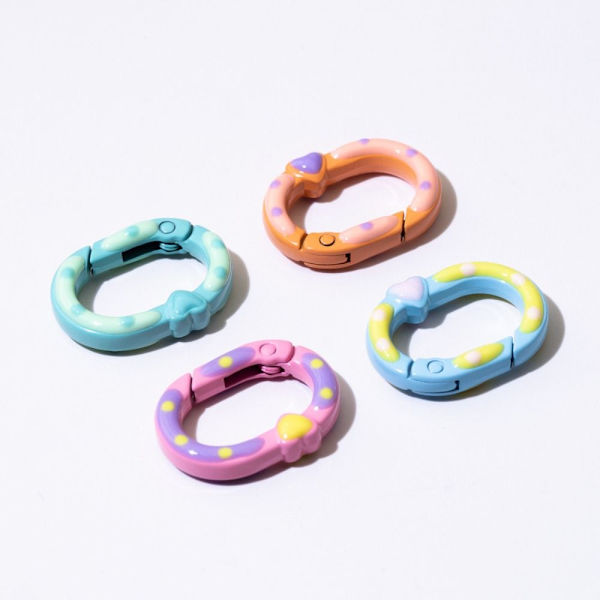 4 stk Spring Oval Ring Spænder Karabinhage 7 7 7