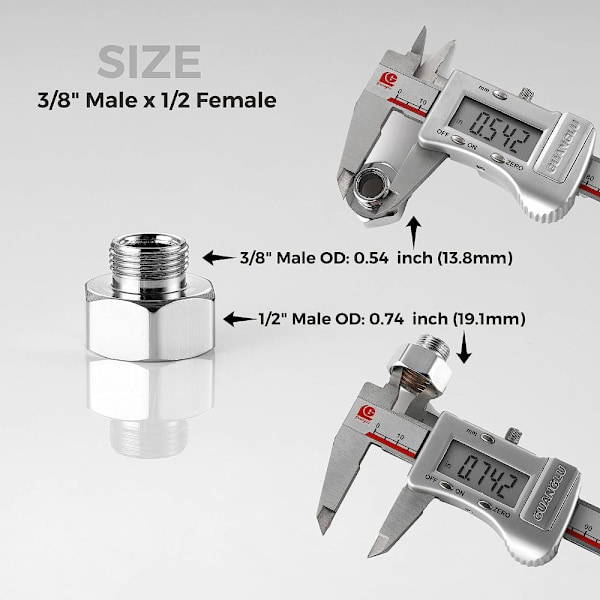 4 kpl 1/2–3/8 vesijohdon sovitin Vesiletkun sovitinputki 4 pcs