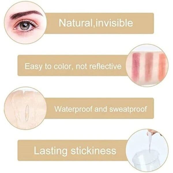 Dubbel ögonlockstejp Ögonlocksplåster Eye Lift Patch 1200Pcs