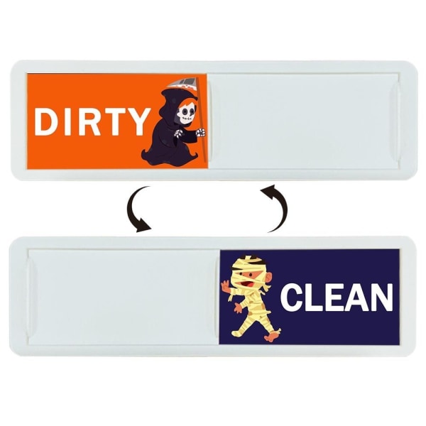 Christmas Clean Dirty Sign Reminder Signs WHITE STYLE 2 STYLE 2 White Style 2-Style 2
