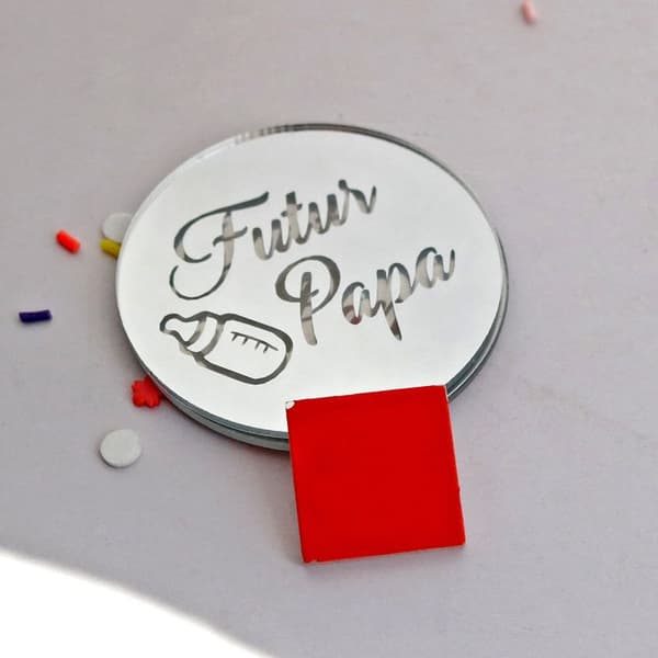 10 kpl Cake Top Flag Cupcake Topper SILVER Silver
