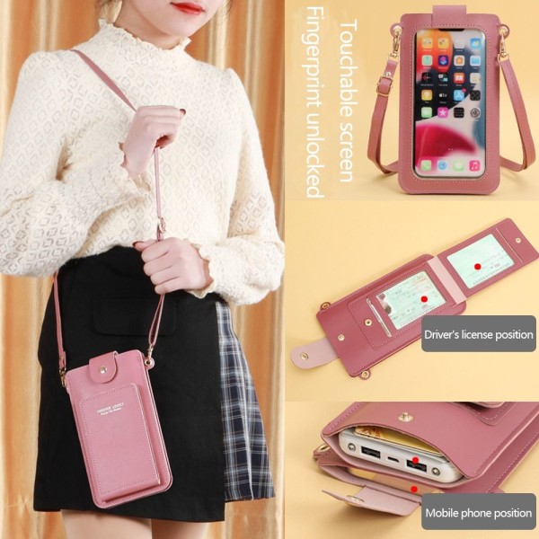 Plånbok Handväska MÖRKROSA dark pink