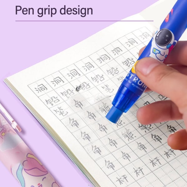 2 Set in tryckande penna Eraser Mekanisk Eraser LILA SET Purple Set