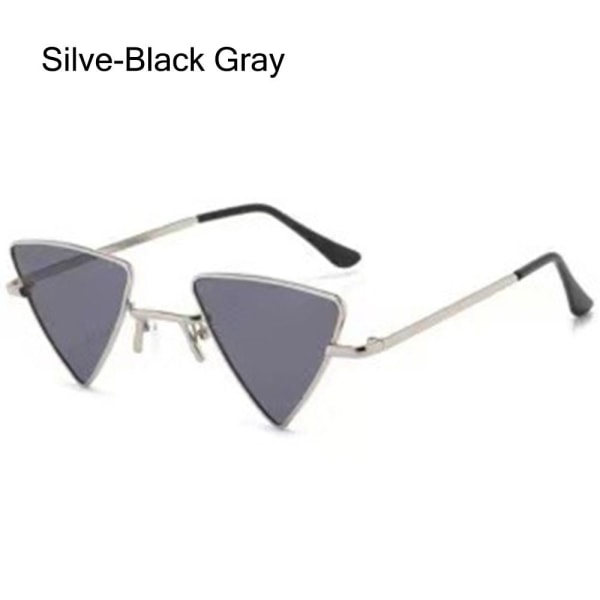 Små Hippie Solglasögon Solglasögon för Dam & Herr SILVE-BLACK Silve-Black Gray