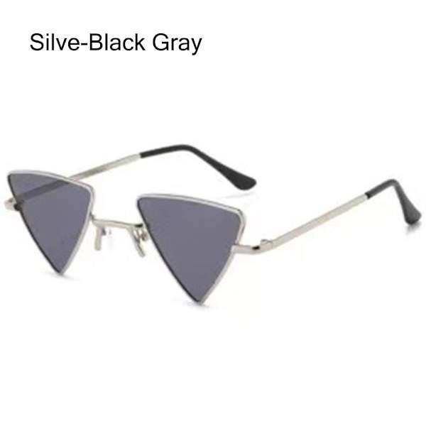 Små hippiesolbriller Solbriller for kvinner og menn SILVE-SORT Silve-Black Gray