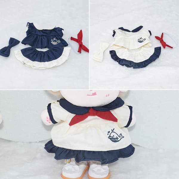 Bomulls Docka Baby Kläder VIT white