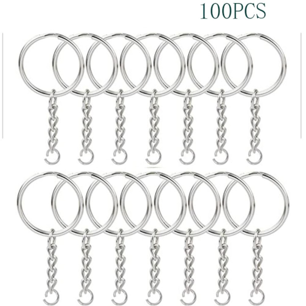 100 stk Nøkkelringer Metall Nøkkelring 100 STK 100pcs