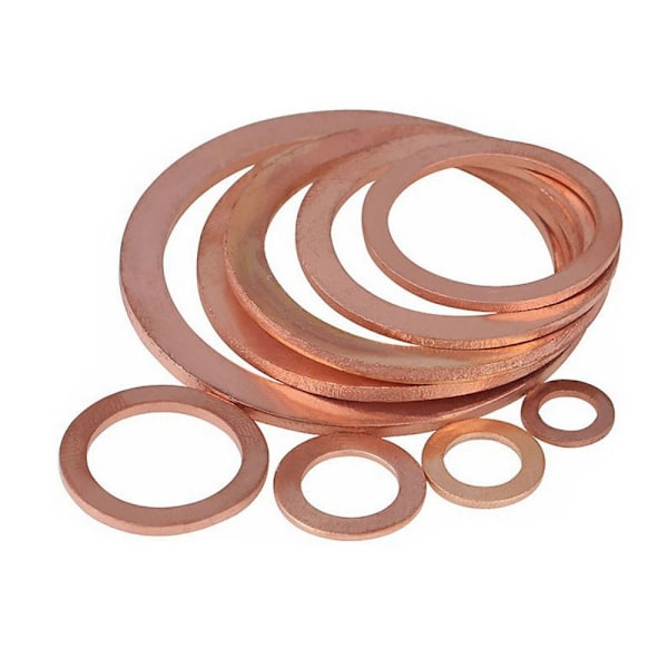 50 stk/100 stk kobberskive flad ringpakning 100 stk. M6X10X1MM 100Pcs M6x10x1mm