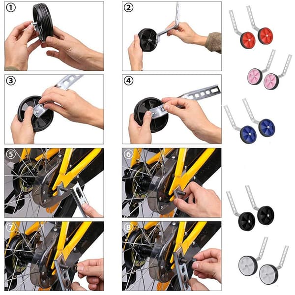 Stabilisatorhjul Børnecykel SORT black