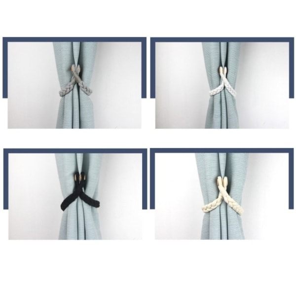 2stk Magnetisk Gardin Holdback Gardinholder Clip KHAKI khaki