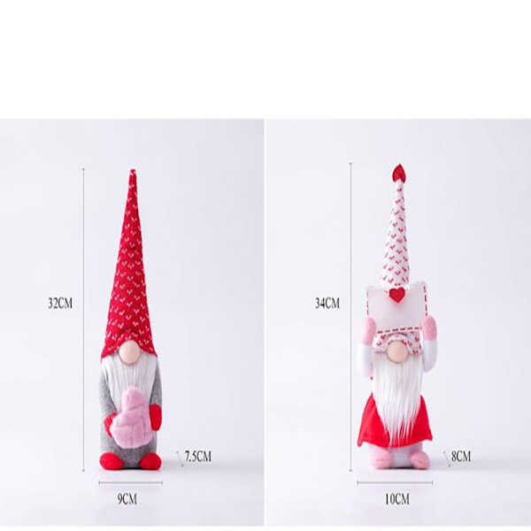 2 kpl Envelope Love Faceless Doll Decoration Kasvoton nukke SET