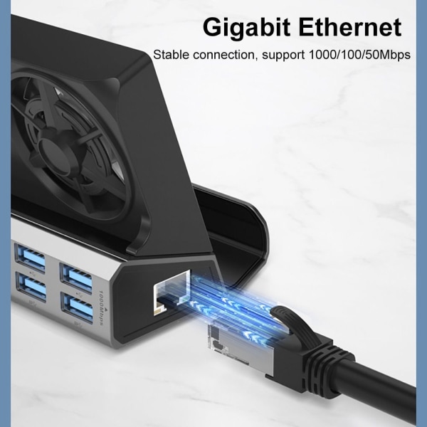 Spillkonsollstativbase USB Type-C Hub 5-IN-1 5-IN-1 5-in-1