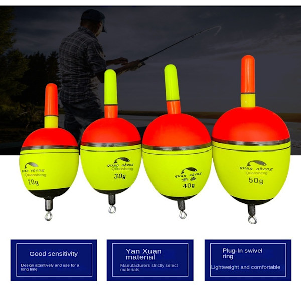 1/2 STK EVA Fiskeflyder Lysende flyder 10G-2STK 10G-2STK 10g-2pcs