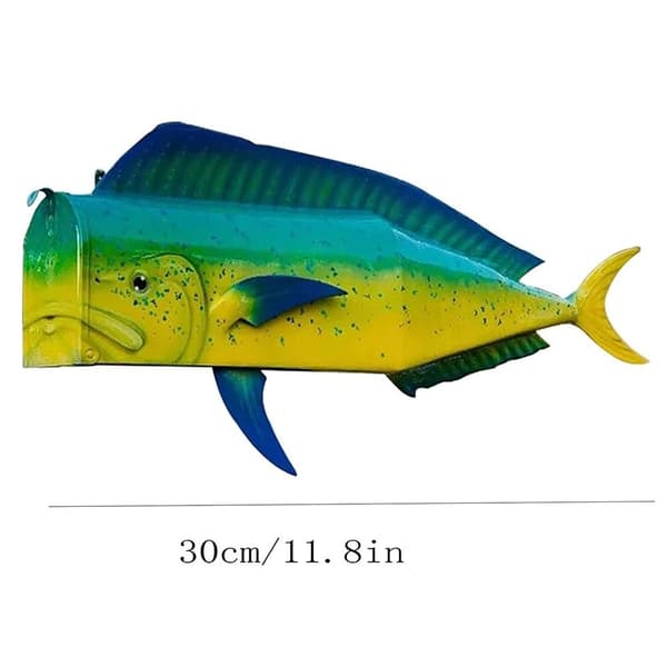 Fish Mailbox Post Letter Box Decor Dolphinfish -postilaatikot