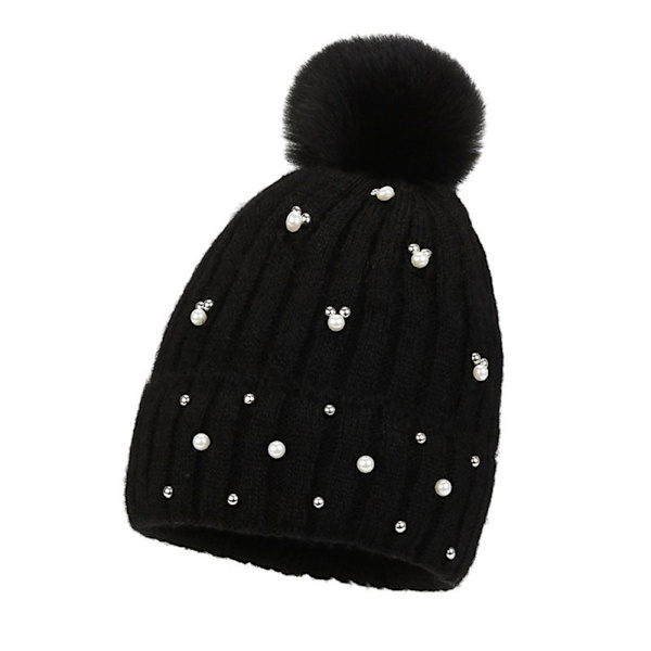 Vintermössa Stickad Cap ROSA pink