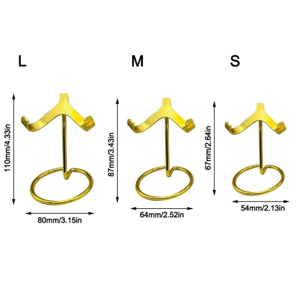 Krystalkuglebase glaskugleholder GOLD L Gold L