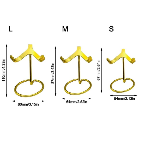 Krystalkuglebase glaskugleholder GOLD L Gold L