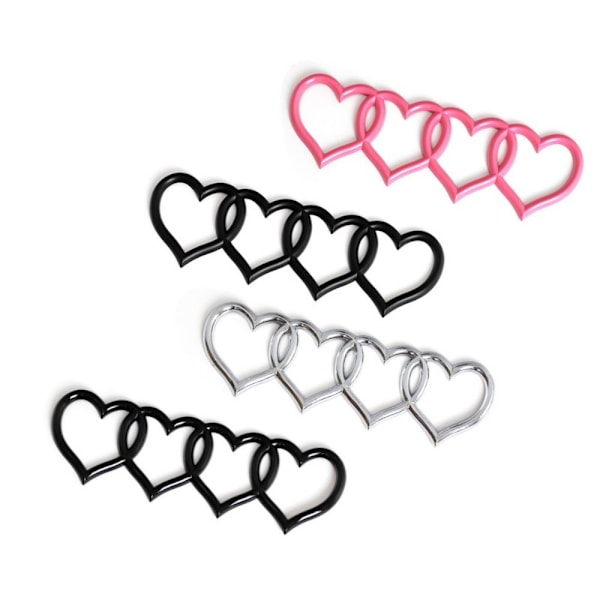 Kærlighedshjerte-logo Bagstammehalemærke PINK Pink