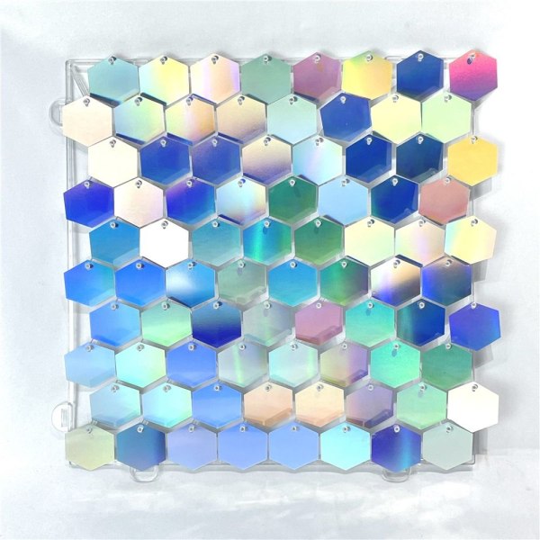 Hexagon Shimmer Board Sequin Panel FANTASY SILVER FANTASY SILVER Fantasy Silver