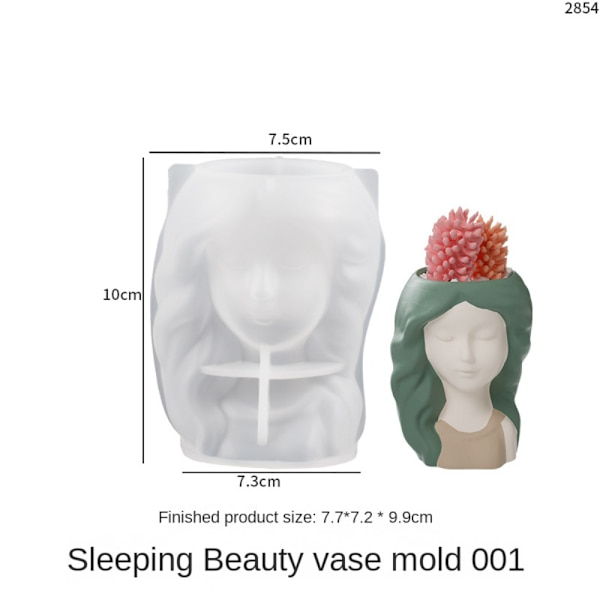 Blomsterpotte Silikonform Vaseformer 3 3 3