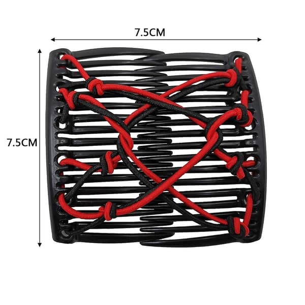 Joustava Rope Pan hiusklipsit Lazy Comb MUSTA BLACK