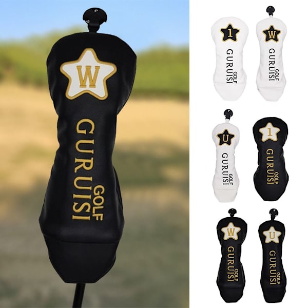 Golf Woods Headcovers Golf Club Head Covers WHITE 3 3 White 3-3
