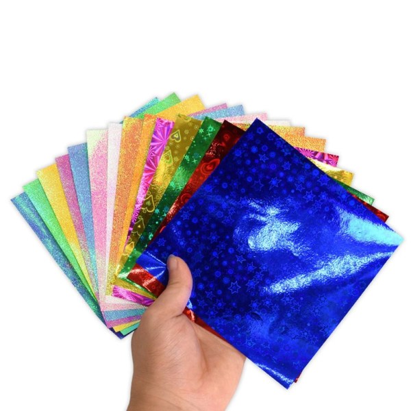 50 kpl Neliönmuotoinen Origami Paperi taittopaperi PEARLESCENT PEARLESCENT Pearlescent