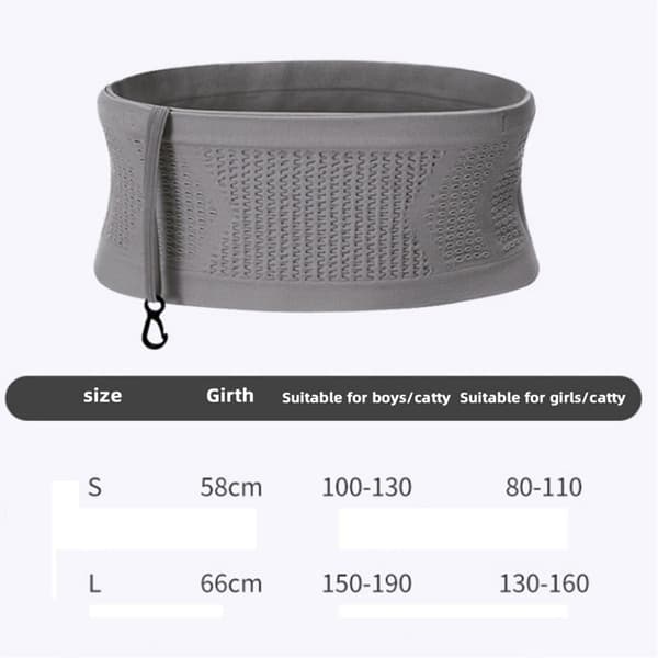 Dold midjeväska Slim Thin Waist Pack GRÅ S Grey S