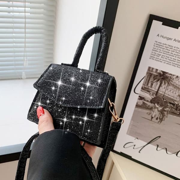 Mode Silver Bright Evening Bag Dam Messenger Shoulder gold