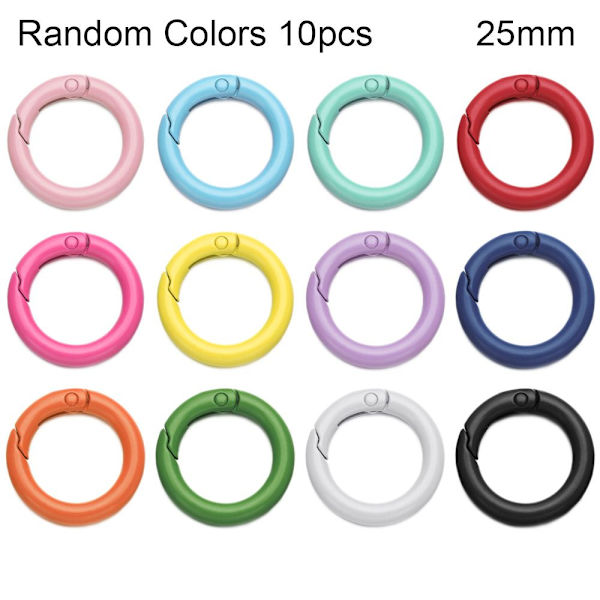 10st Fjäder O-Ring Spännen Karbinhake Handväskor Handväskor 25MM 25mm