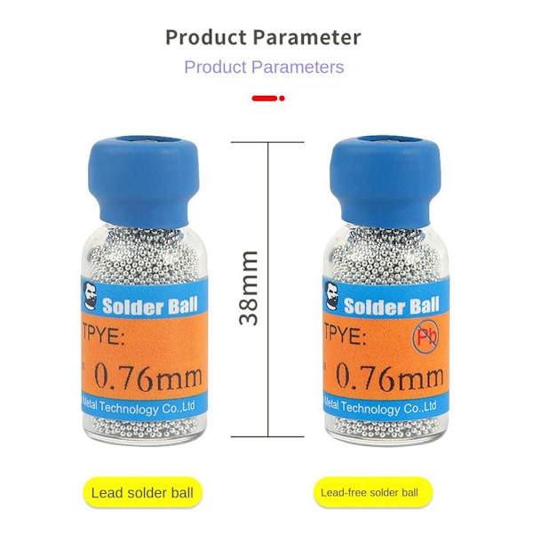 10K lödkula tennpärlor 0,76 MM BLYFÖRDA 0,76 MM BLYAD 0.76mm Leaded