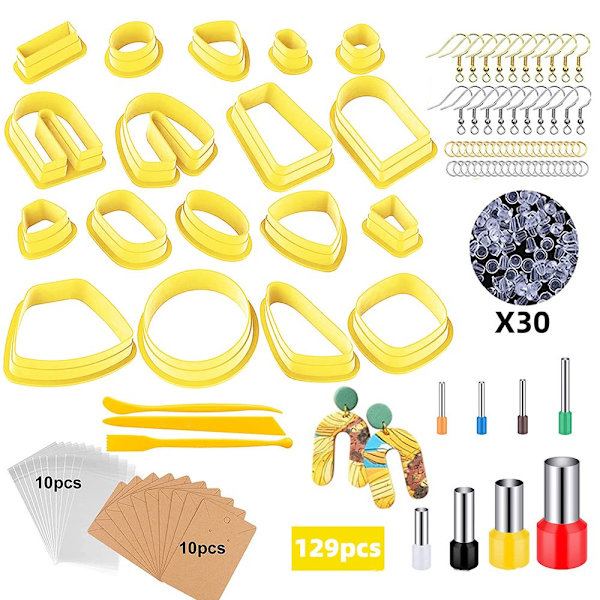 129st Polymer Clay Örhängen Cutters blå