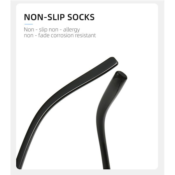 Blåt lysblokerende læsebriller Presbyopiske briller SORT Black Strength 1.0x-Strength 1.0x