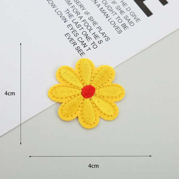 40 STK Blomsterbroderede Patches Broderipuder KAFFE coffee
