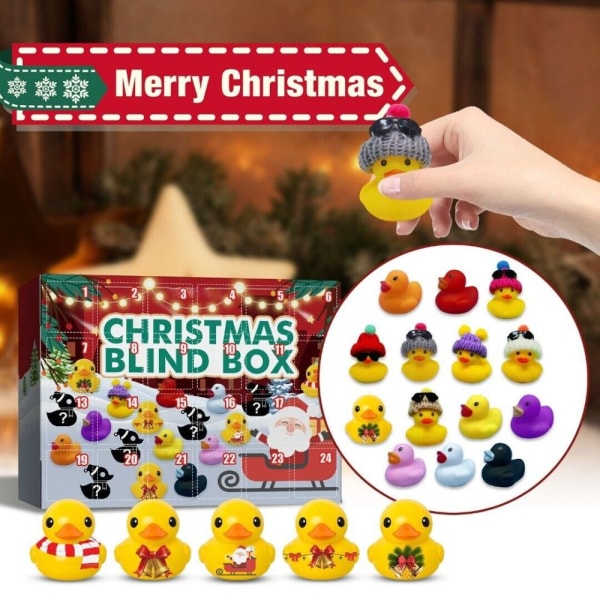 24pcs/set Christmas Advent Calendar  Rubber Ducks 13