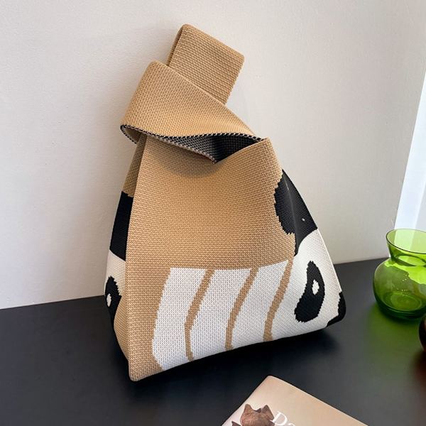 Strik håndtaske Tote Bag KHAKI khaki