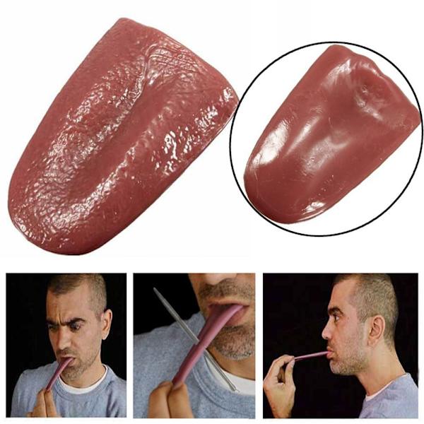 5 st rolig elasticitet falsk spik genom tungan trick leksak
