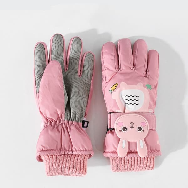 Barn Skidhandskar Långärmade vantar ROSA pink