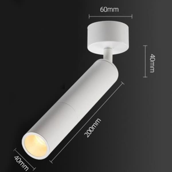LED Loftslampe Spot Lys 3W-SORT 3W-SORT 3W-Black