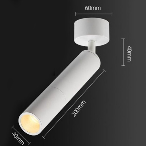 LED Taklampe Spot Light 3W-SORT 3W-SORT 3W-Black