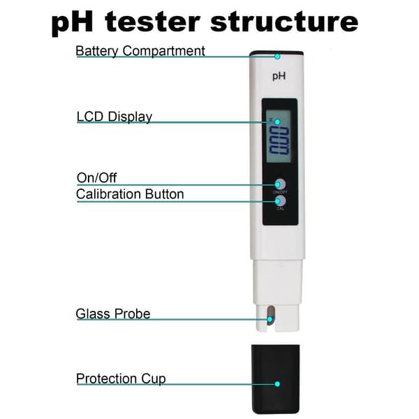 Vanntester PH Meter Digital PH Meter 0,01 PH Høy nøyaktighet