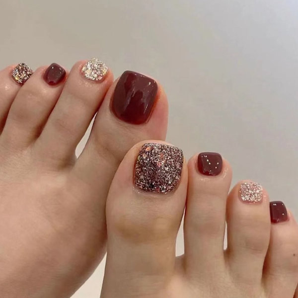 24 kpl Fake Toenails Pink Gradient JP2472 JP2472 JP2472
