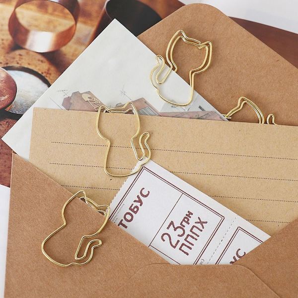 10 STK/pose Pen Fix Clip Papirklemmer PENTAGRAM PENTAGRAM Pentagram