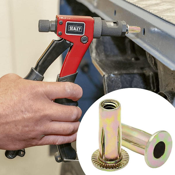 25 kpl Teräs PRE-BULBED Varsi Multi Grip Niittimutterit Tasapää